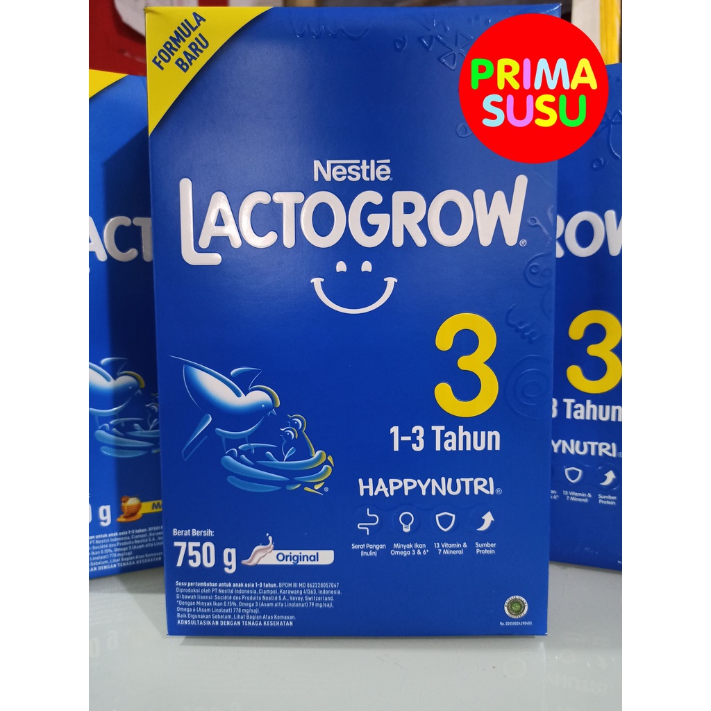 Lactogrow 3 750 Gr, Madu, Original, Vanila