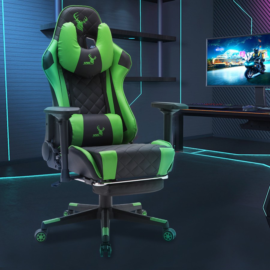 SAGE SG5 Chair Kursi bangku GAMING game With Footrest 180° SG-5