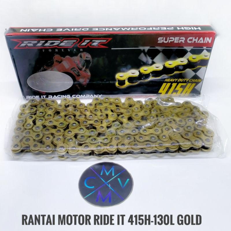 RANTAI MOTOR RIDE IT GOLD 428H 140L &amp; 415H 130L / Rante motor ride it gold 428 H 140 L universal trail crf klx