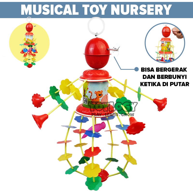 Mainan Musik Gantung Bayi Merry Go Round - Musical Toy Nursery (Mainan Kerincingan Bayi) Peneman Bay
