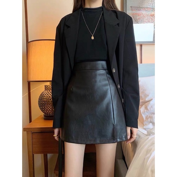 S-XXL AVRA SKIRT ROK WANITA BELAH SLIT MOTIF KULIT