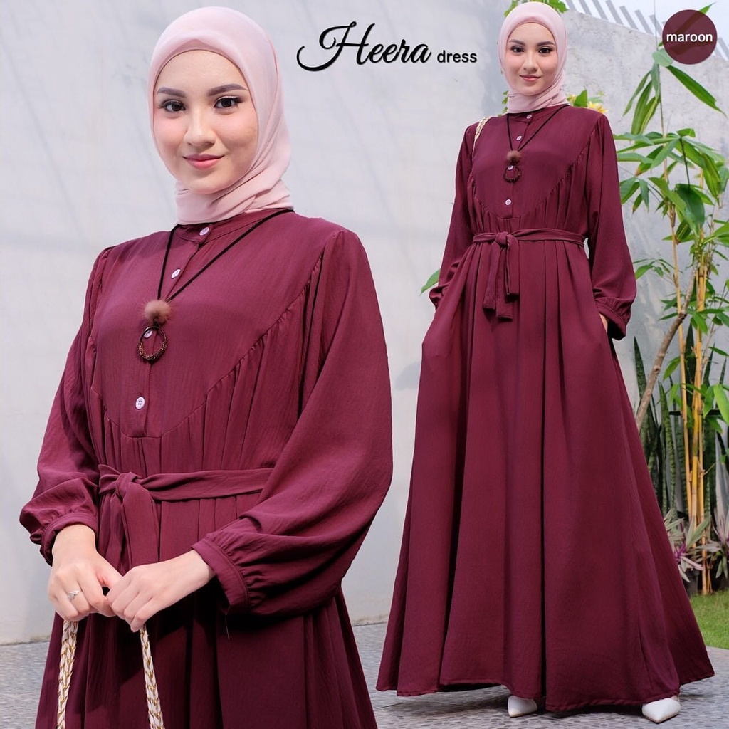 Gamis Cringkle Hera Dress / Gamis Polos / Fashion Muslim Wanita  / Gamis Kondangan