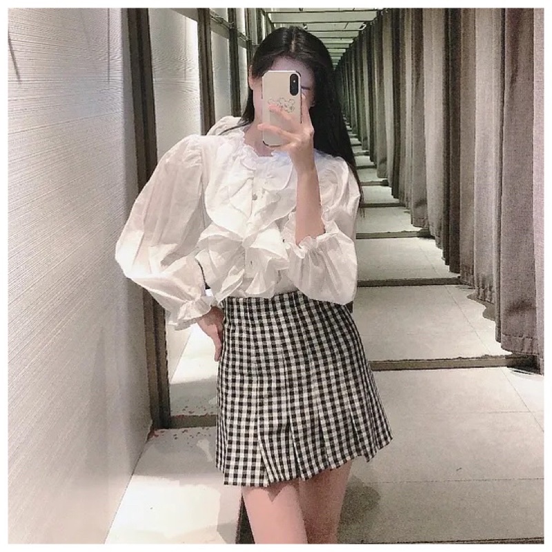 Bawahan Rok Mini Gingham
