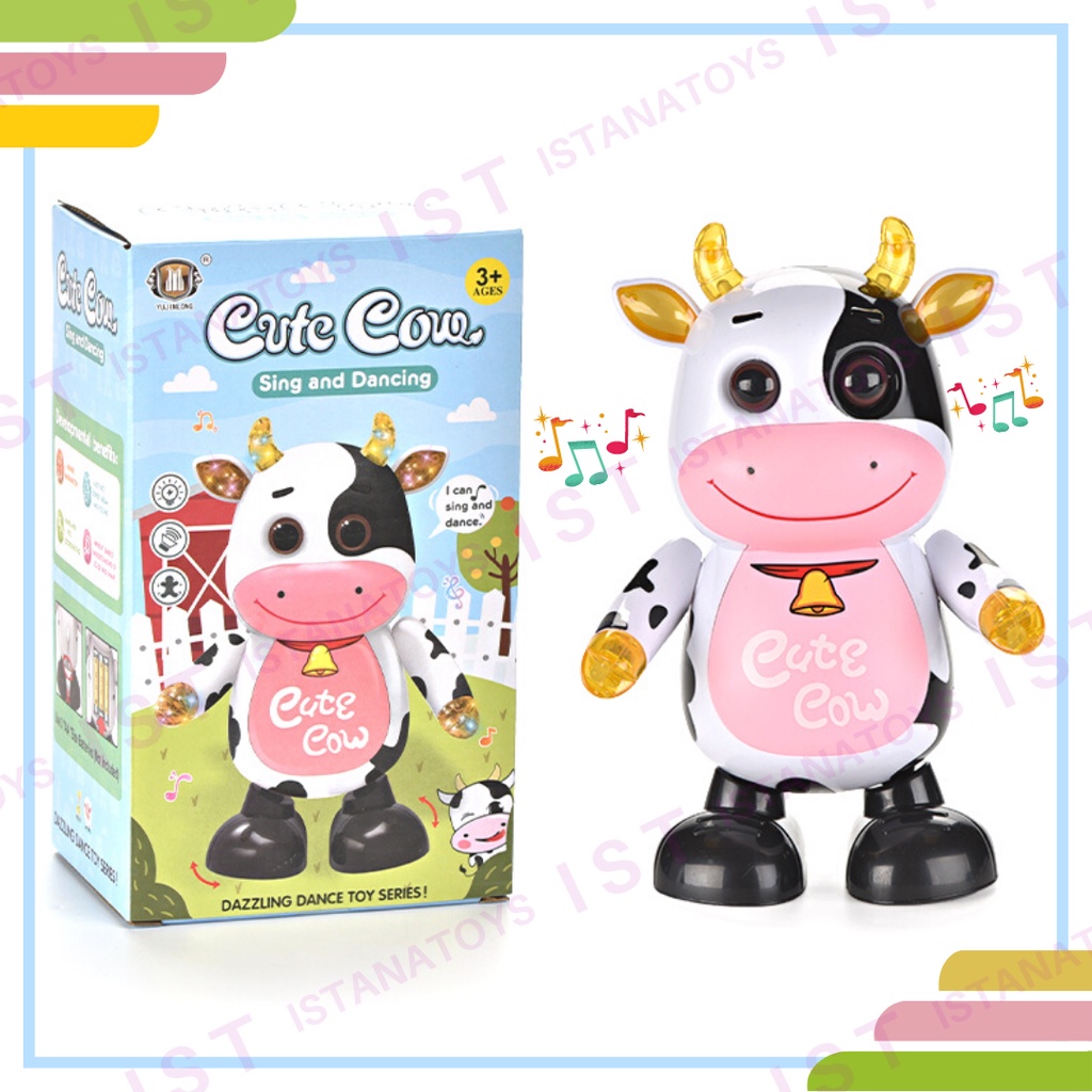 MWN Mainan Anak Dancing Cow Sapi Joget Lampu dan Musik