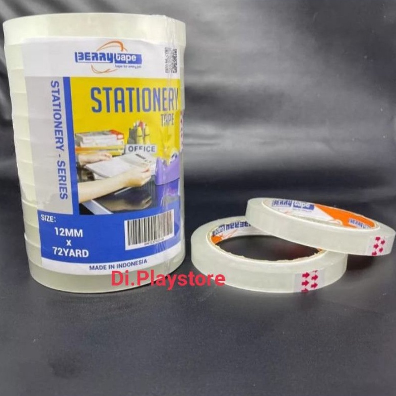 

Isolasi Solatip Statonery Tape Berry 0,5 inch Solasi 12mm x 72 yard Berry MC_45 (1pcs)