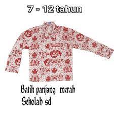 SERAGAM BATIK SD LENGAN PANJANG