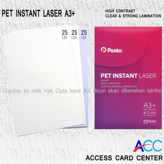 

KERTAS PVC BAHAN ID CARD PET INSTANT LASER 25 SETS A3+ - 0.76mm