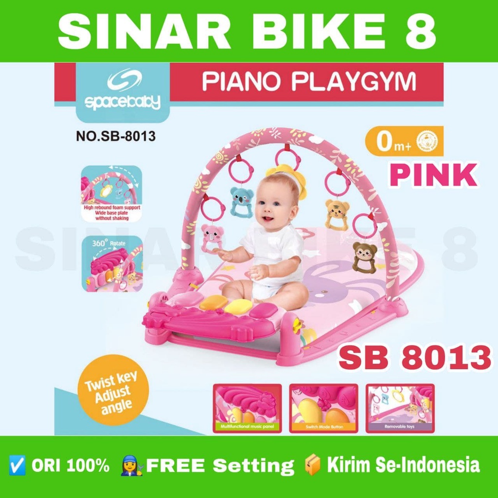 Matras Mainan Piano Baby Gym Musik Set SPACEBABY SB 8013 PIANO PLYGYM