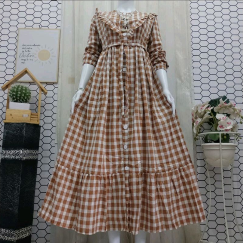 GAMIS HARUKA KOTAK FULL KANCING