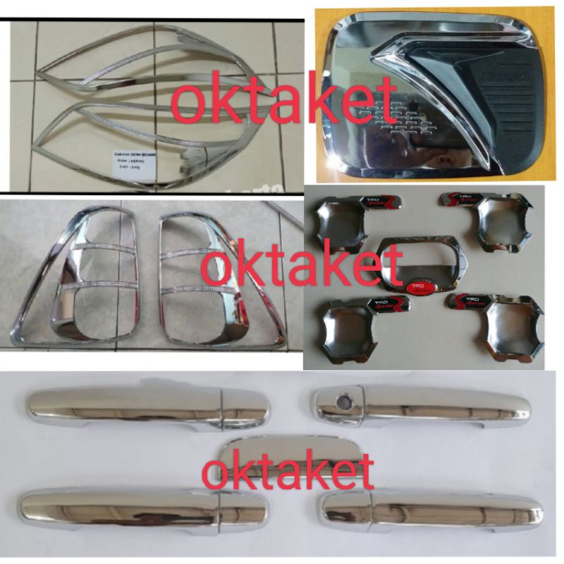 paket lengkap Rush Terios 2012-2014 Trd Sportivo chrome garnish depan belakang outer handle tank cover