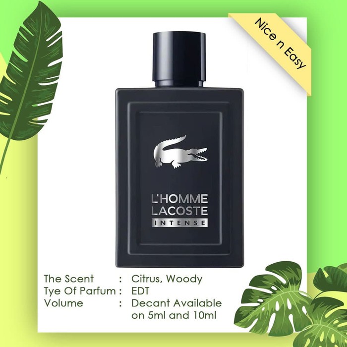 Decant 5ml Parfum L'homme Lacoste Intense