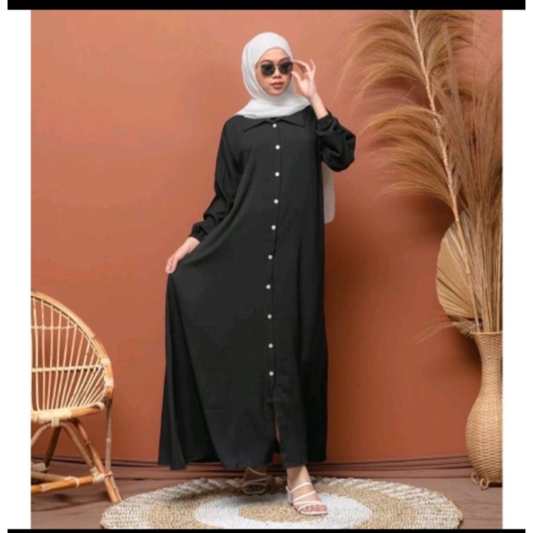 TERBARU GAMIS FULL KANCING KATUN PREMIUM // GAMIS MUSLIMAH WANITA DEWASA // GAMIS LEBARAN 2022