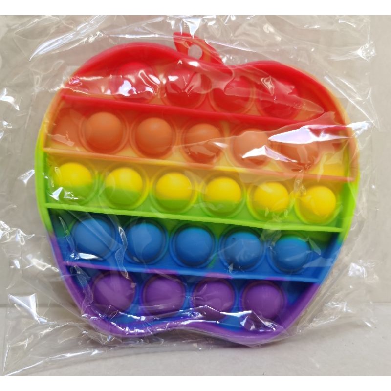 ( COD ) Mainan Anak Pencet Pop It Rainbow / Pop It Rainbow Murah / Mainan Pop It-apel
