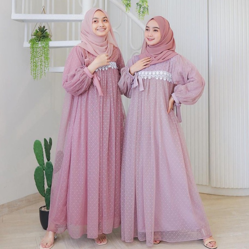 [COD] IVORA LONG DRESS GAMIS MAXY TILE DOTTY PREMIUM / FASHION MUSLIM PESTA KONDANGAN TERMURAH TERLA