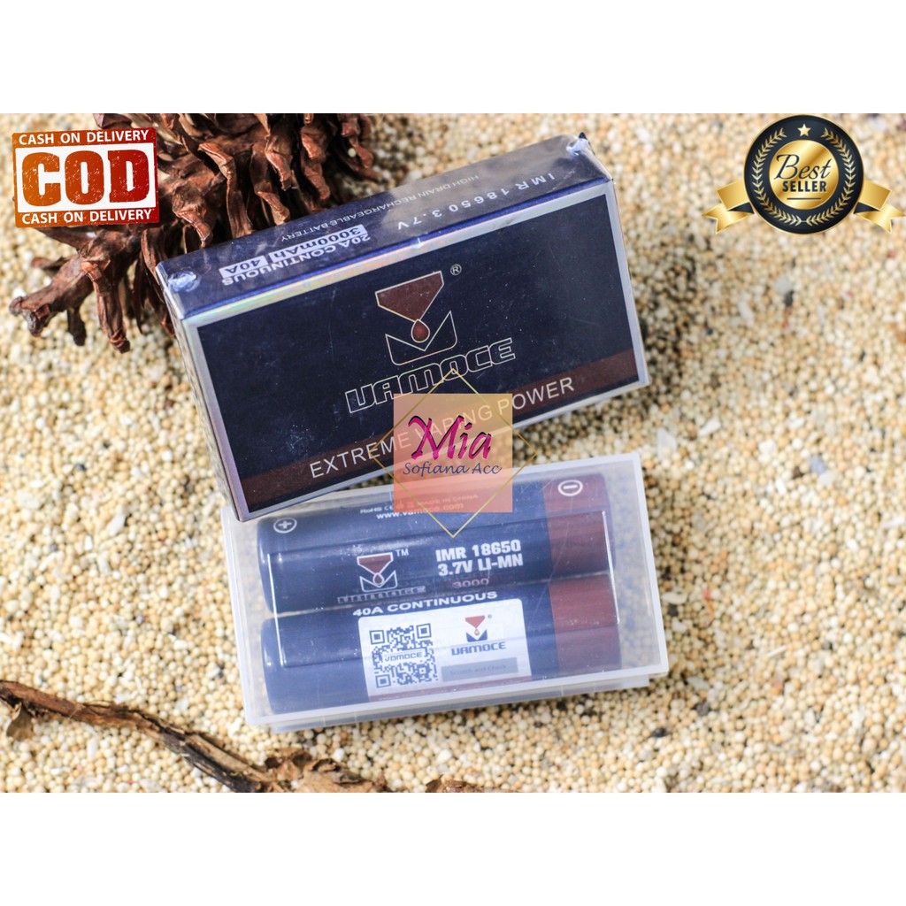 BATERAI VAPOOR IMR 18650 AUTHENTIC VAMO.CE 3000mAh HARGA 1 PCS