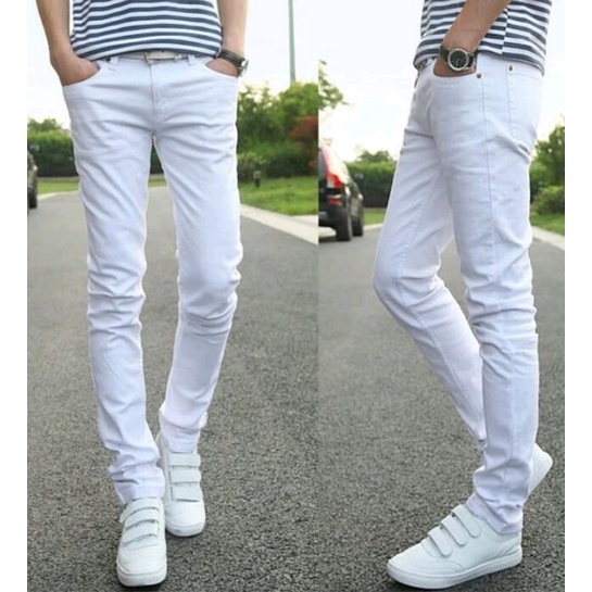 celana jeans pensil putih pria celana panjang jeans pria warna putih celana jeans pria murah