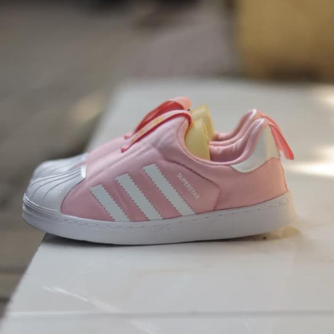 Sepatu anak adidas superstar 360 slip on original (pink) DISKON
