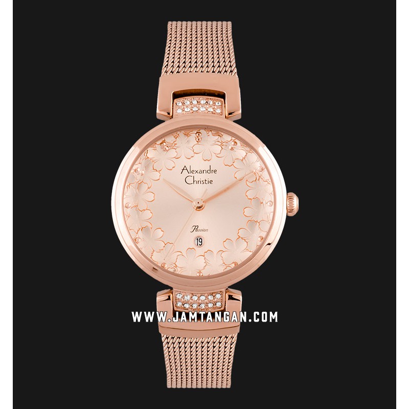Alexandre Christie AC 2756 LD BRGRG Ladies Rose Gold Dial Rose Gold Stainless Steel