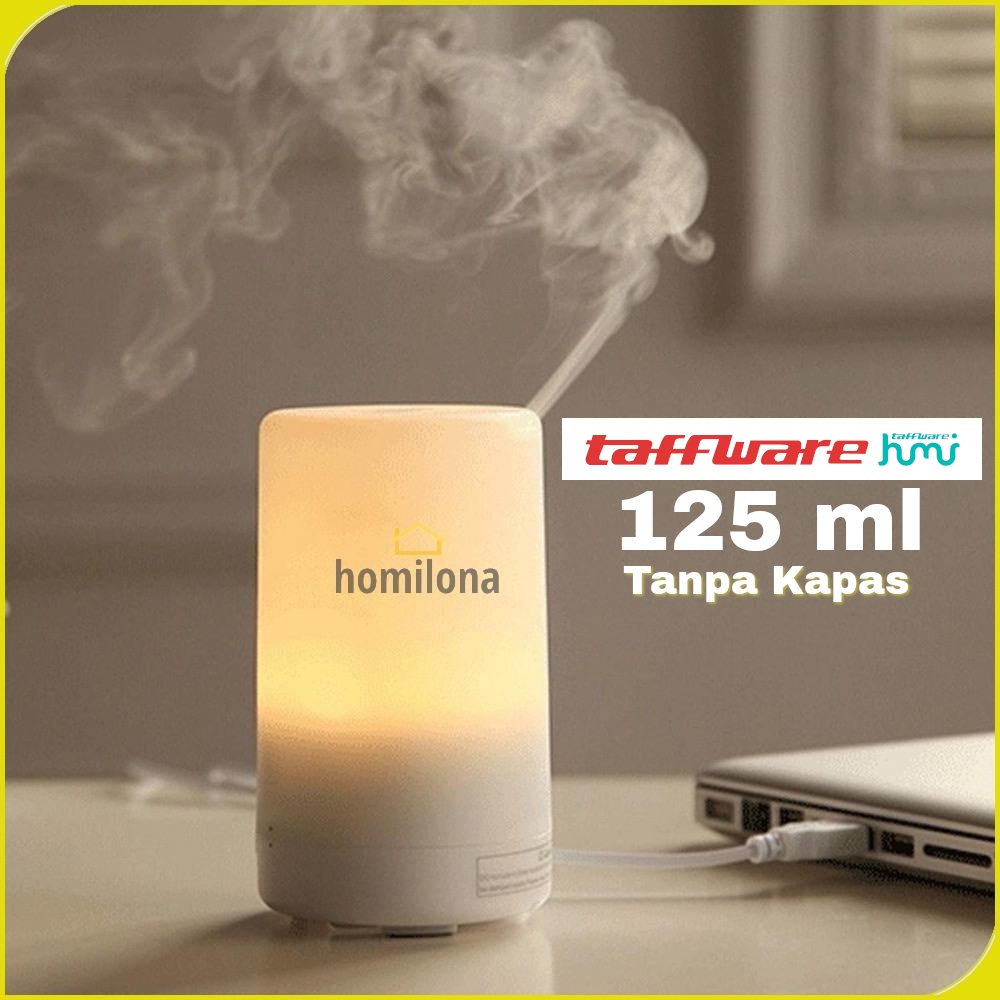 Humidifier Diffuser Aromaterapi Tanpa Kapas Ultrasonic RGB Lamp 125ml Essential Oil Taffware HUMI H213