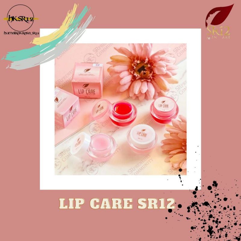 LIP CARE SR12/PELEMBAB BIBIR ALAMI/PEMERAH BIBIR PEROKOK/LIP BALM