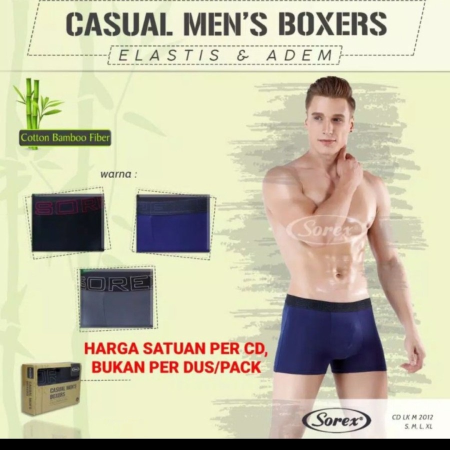 Boxer Sorex Celana Dalam Pria Sorex  (Satuan)
