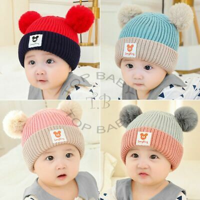 Topi Bayi Rajut Pompom - 4688