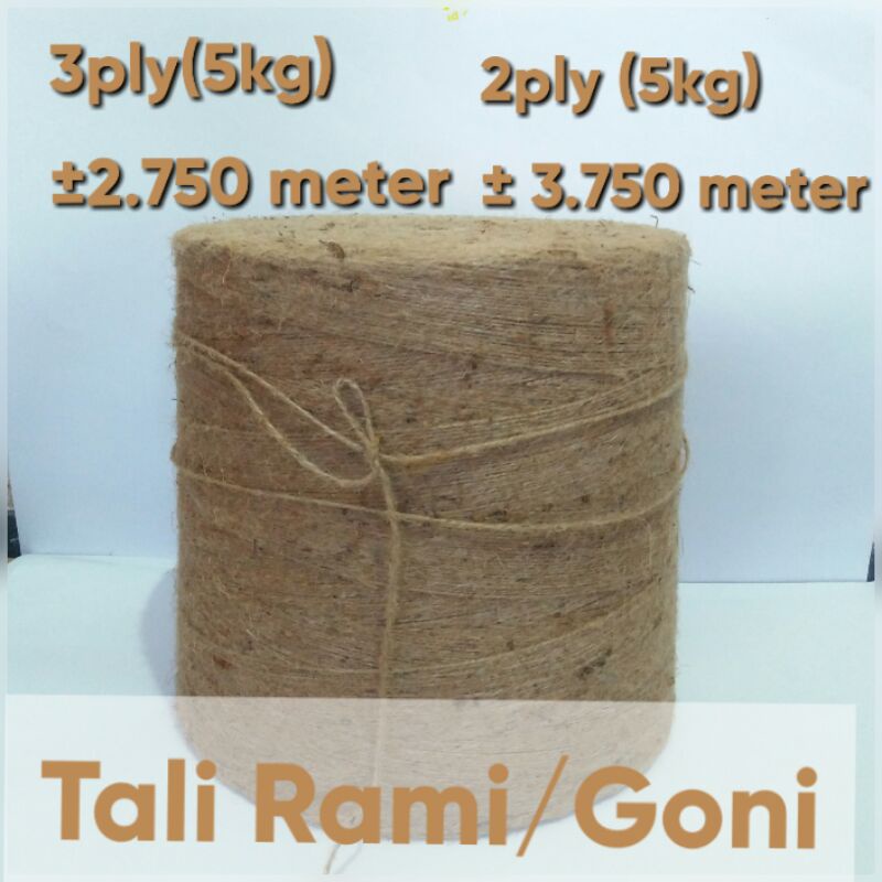 

5kg 2Ply - 3Ply Tali Goni/Tali Rami,Souvernir,Jute,Tali Vintage Craft Aksesoris