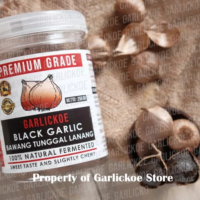 BLACK GARLIC / BAWANG HITAM TUNGGAL LANANG 250gr PREMIUM GARLICKOE