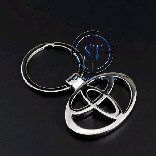 Gantungan Kunci Mobil Motor Logo TOYOTA Stainless Steel Keren Esklusif Gaul Kinclong Mengkilap