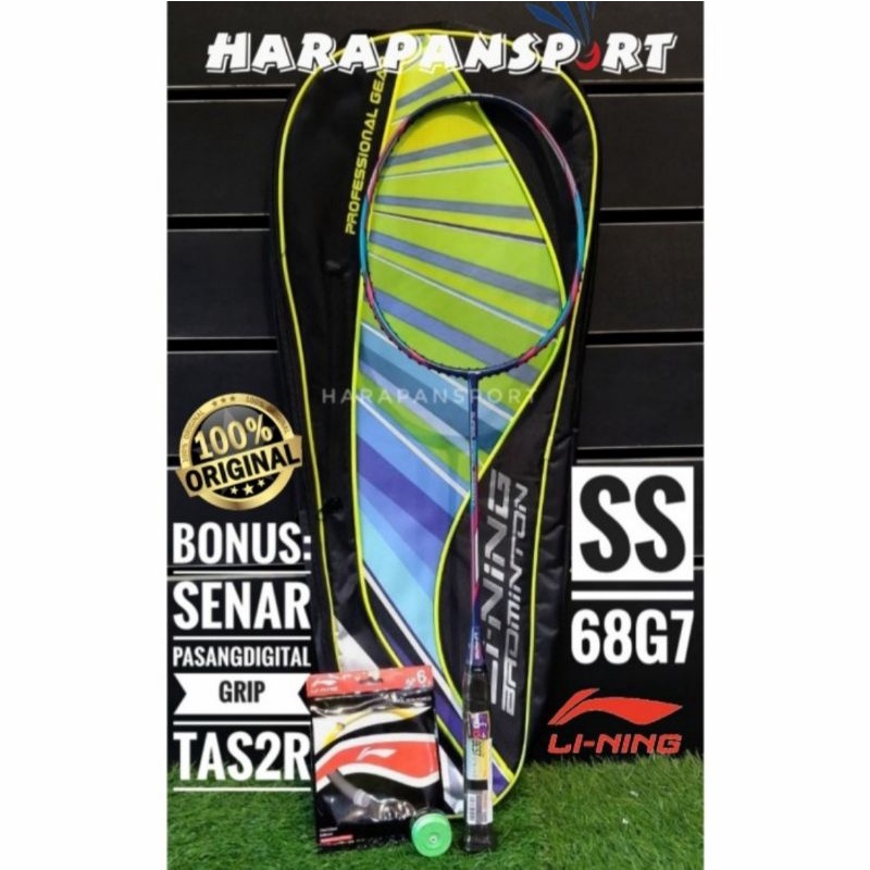 RAKET BADMINTON LINING SUPER SERIES SS68G7 SS 68G7 ORIGINAL 100%