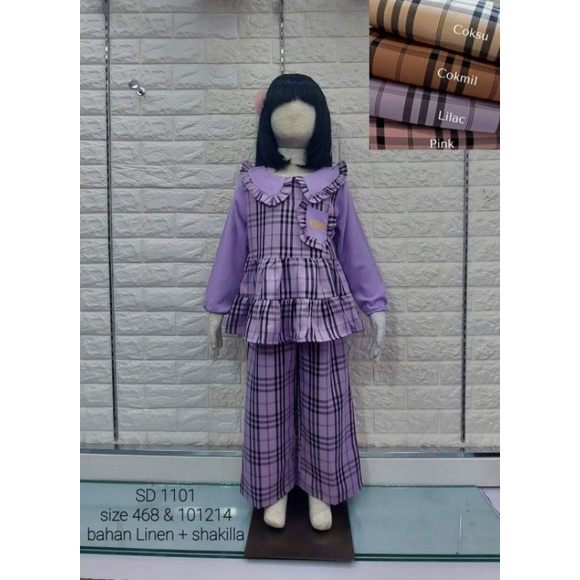 Setelan baju anak perempuan/Setelan baju import anak/setcel shakila import anak