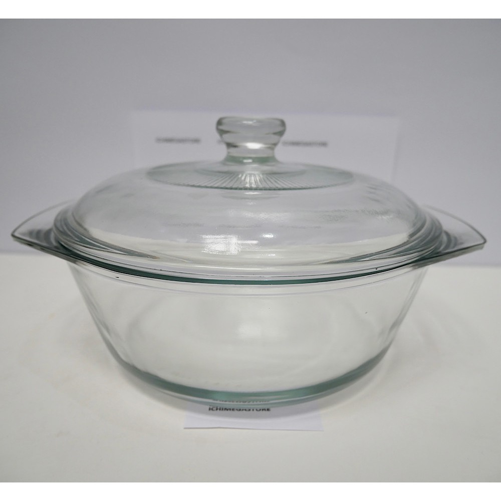 ICHIMEGASTORE Mangkok Sayur Besar Kaca Mangkok Kaca Mangkuk Makan + Tutup Kaca Mangkuk Sup Party