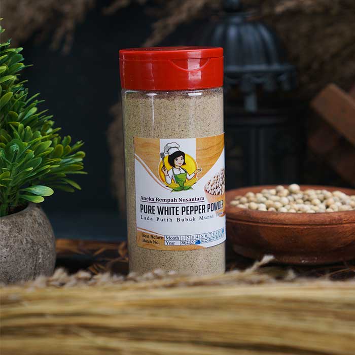 Merica Lada Putih Bubuk Murni 100% 50 Gr - Pure White Pepper Organic Extract Powder