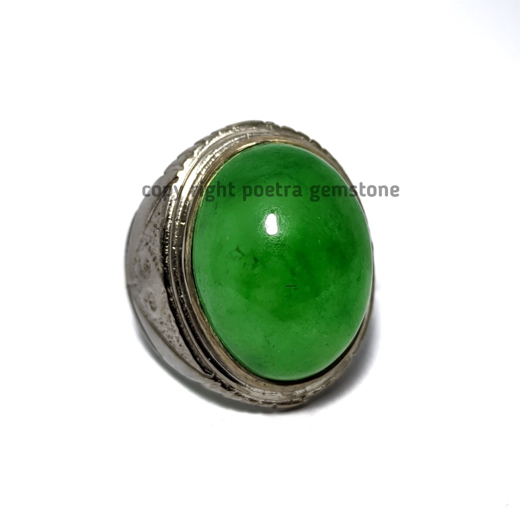 Natural Batu Akik Giok Burma Jade it Jade Ring Alphaka GBJ01