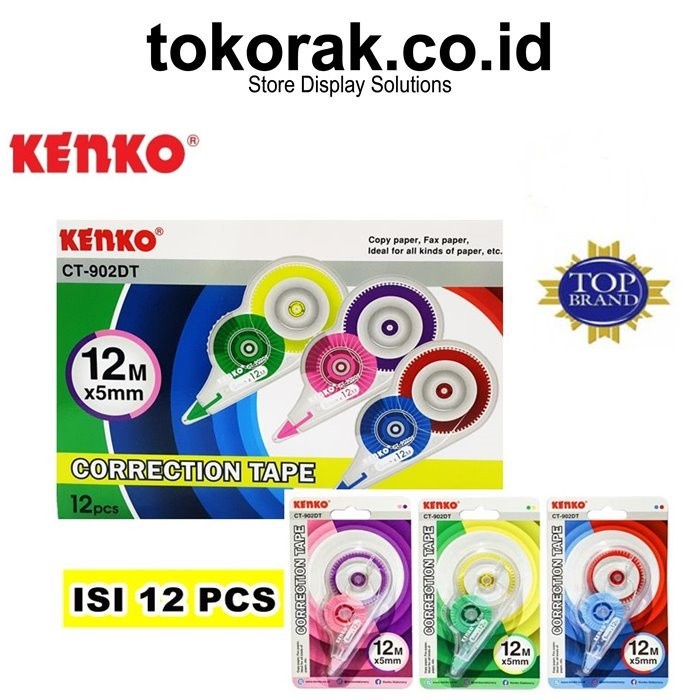 

Murah Correction Tape Kenko 12Mx5Mm Ct-902Dt Isi 12Pcs - Tip Ex Kertas Tipex Promo