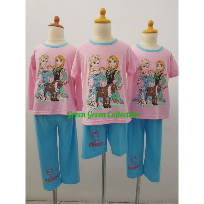 piyama kaos anak premium Frozen