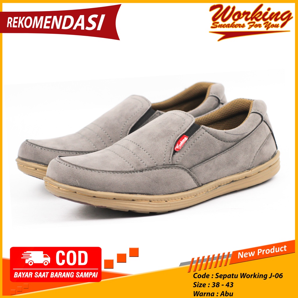 Sepatu Pria Working J-06 Sepatu Slop Kasual Santai