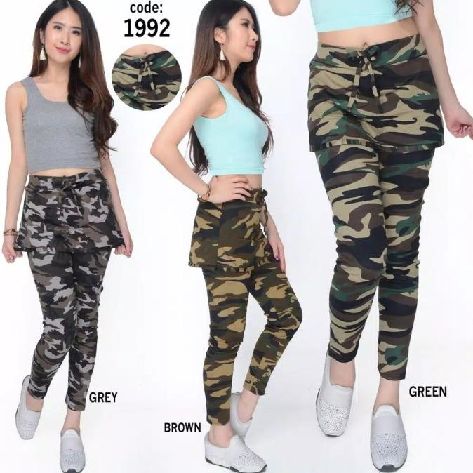 Celana senam rok army/celana rok olahraga/celana training wanita/baru