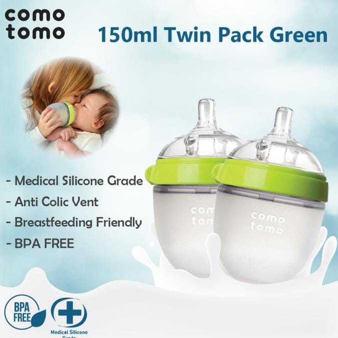 Comotomo Silicone Baby Bottle Twin pack 150ml