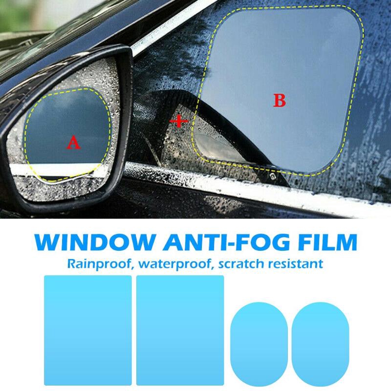 Kaca Film Pelindung Anti Kabut / Hujan 4 Ukuran untuk Mobil