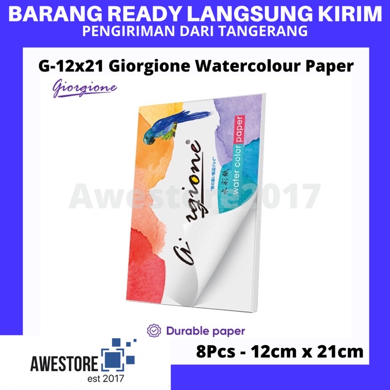 G-12x21 Giorgione Watercolor Paper Kertas Cat Air Water Colour Color