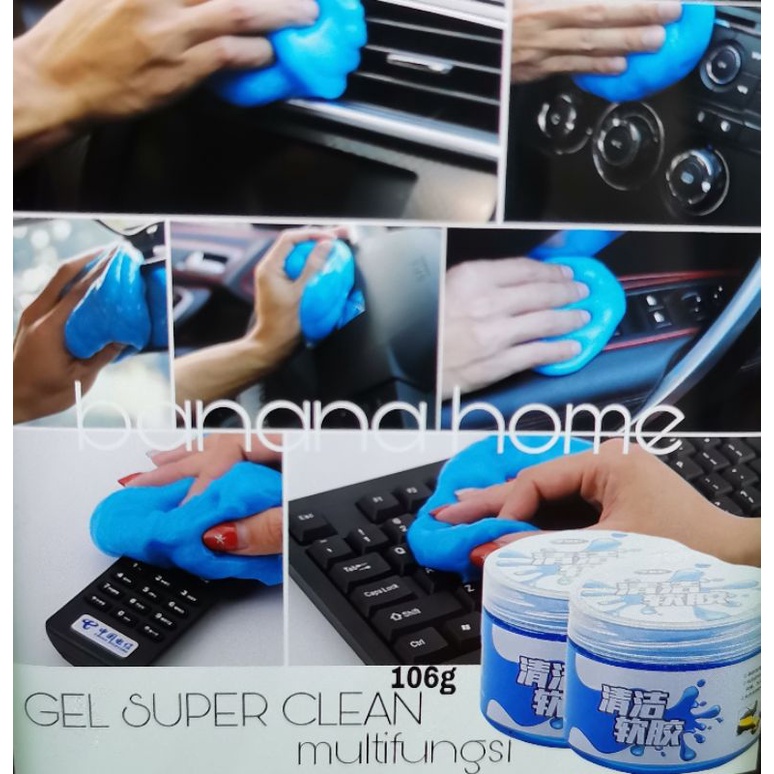 [160gr] gel pembersih super clean multifungsi pembersih debu dashboard vent interior mobil rumah keyboard