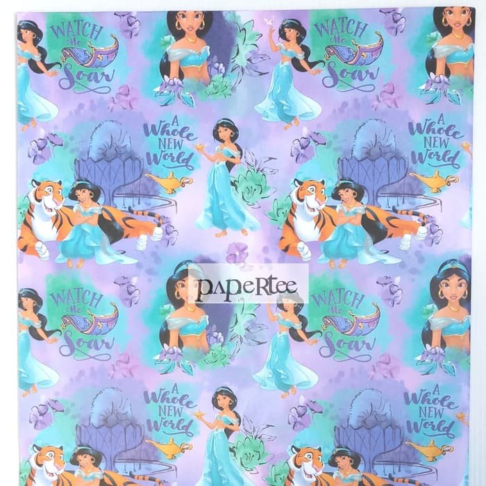 

eq111 Kertas Kado Purple Princess Jasmine Paper Craft Sampul