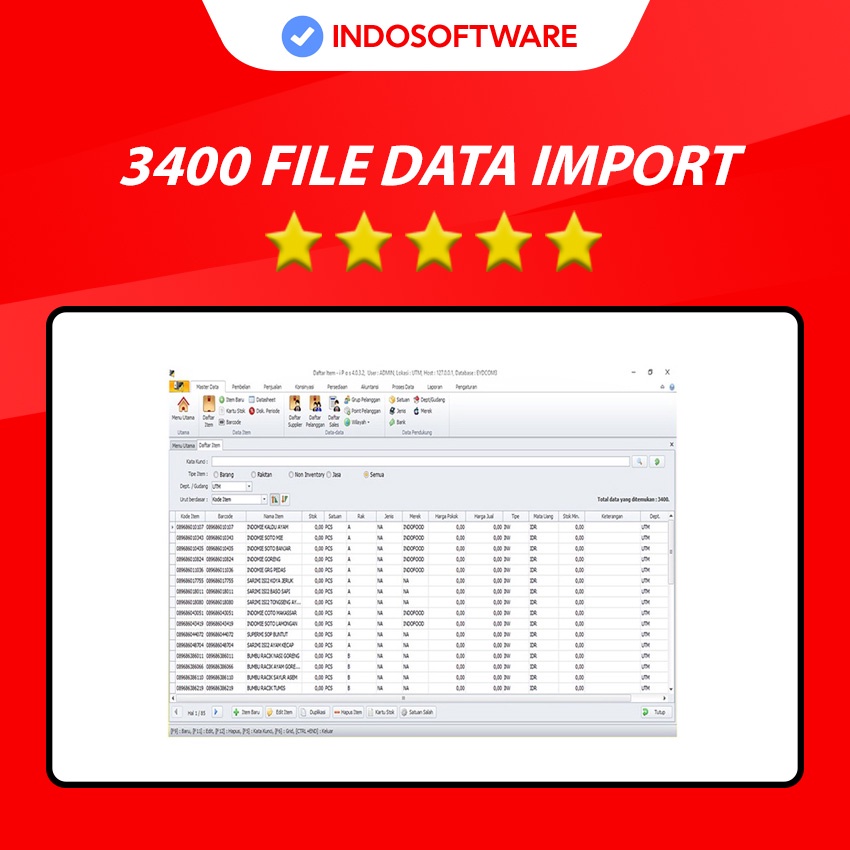 Jual PAKET 3400 FILE DATA IMPORT DATABASE IPOS 4 5 PRODUK INDONESIA