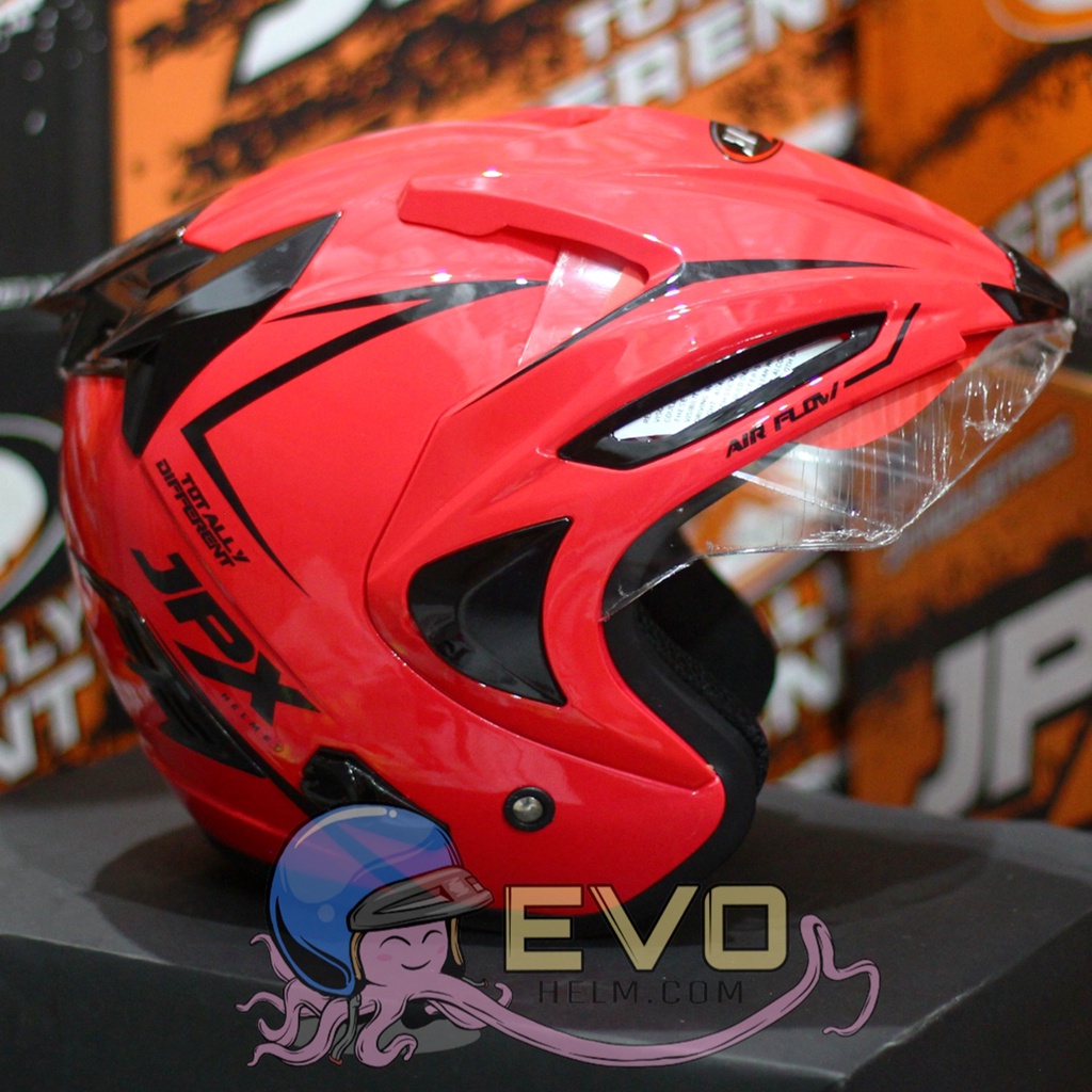HELM JPX HALFFACE_JPX SUPREME - PINK MAGENTA / BLACK ( ONGKIR 2KG) JPX HALFFACE JPX SUPREME