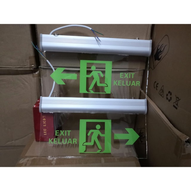 Jual Lampu Exit Lampu Petunjuk Keluar Lampu Darurat Emergency Acrylic