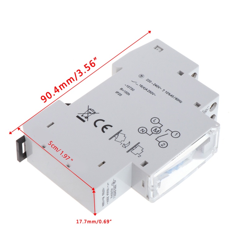 Btsg Switch Relay Timer Mekanik Din Rail 24 Jam 110-240V 16A Bisa Diprogram