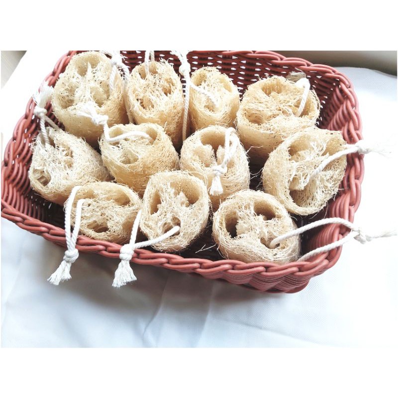 Loofah Sponge Mandi Natural Gambas Kering Serat Oyong