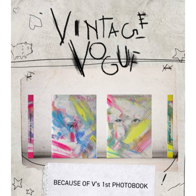 BTS V Taehyung Photobook Vintage Vogue by Fansite Because Of V