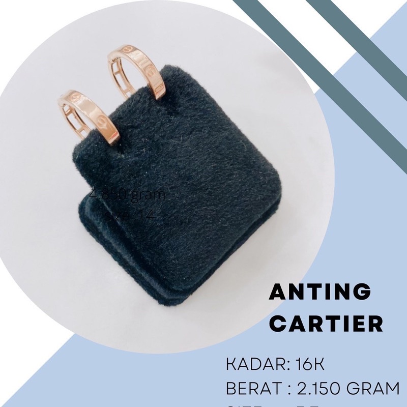 Anting Emas Cartier 2.150 Gr